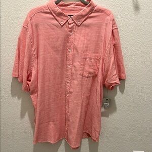 George Men's Casual Coral Button-Down Shirt